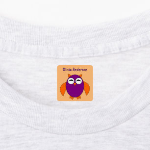 Étiquettes Cute Halloween Chouette Personnalisé Enfants Vêtem