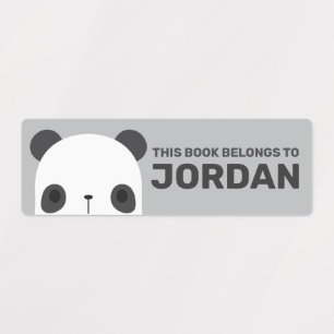 Étiquettes Cute petit ours Panda avec nom personnalisé