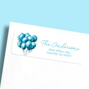 Étiquettes d'adresse Baby Shower Garçon Aquarelle