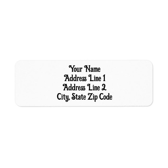 Étiquettes d'adresse basiques simples, Boucles sur (Devant)