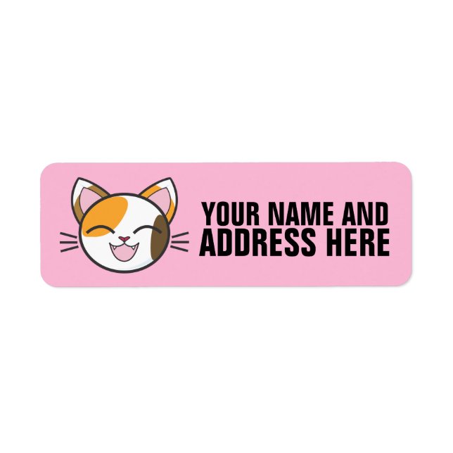 ÉTIQUETTES D'ADRESSE CALICO CAT RETOUR (Devant)