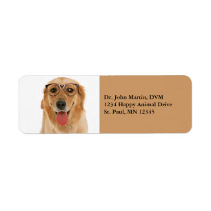 Étiquettes d'adresse Chien Labrador Retriever doré