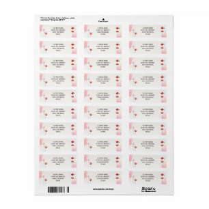 Etiquettes d'adresse "Coquelicots"