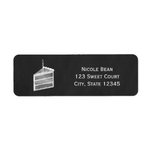 Étiquettes d'adresse d'anniversaire de tranche de