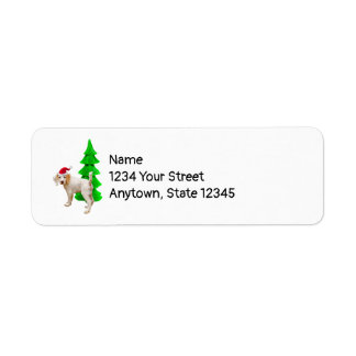 Étiquettes d'adresse d'arbre de chien de Santa