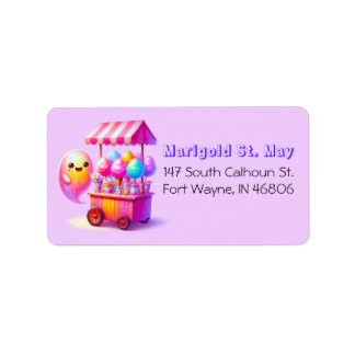 Étiquettes d'adresse de Cotton Candy Ghost Hallowe