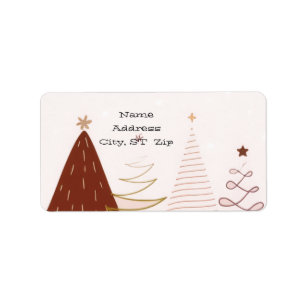 Étiquettes d'adresse de l'arbre de Noël