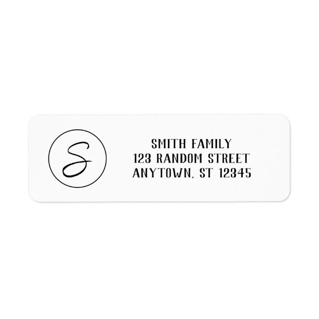 Étiquettes d'adresse de retour (Devant)