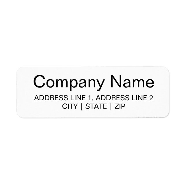 Étiquettes d'adresse de retour à grande impression (Devant)