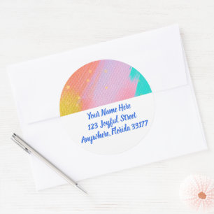 Étiquettes d'adresse de retour abstraites pastel m