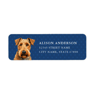 Étiquettes d'adresse de retour Airedale Terrier