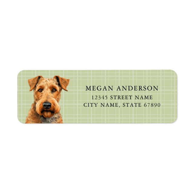 Étiquettes d'adresse de retour Airedale Terrier (Devant)