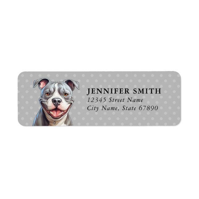 Étiquettes d'adresse de retour American Pit Bull T (Devant)