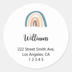 Étiquettes d'adresse de retour arc-en-ciel