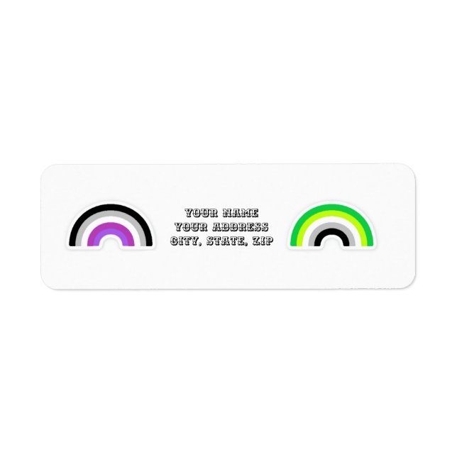 Étiquettes d'adresse de retour AroAce (Devant)
