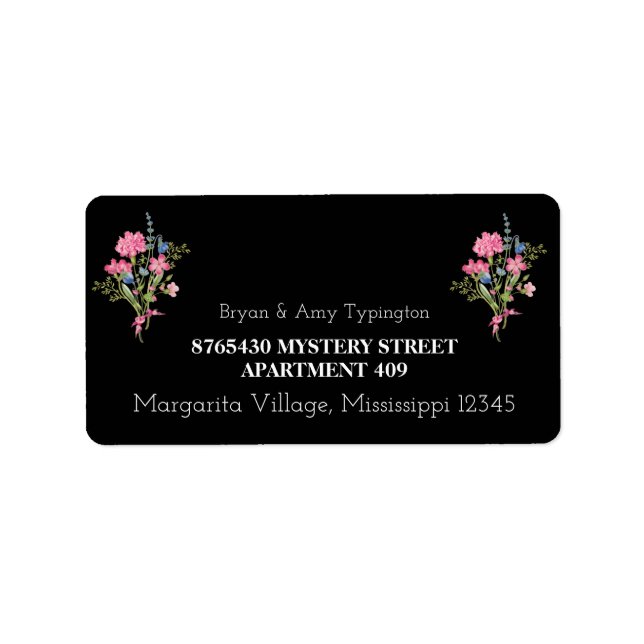 Étiquettes d'adresse de retour avec distributeur (Devant)