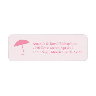Étiquettes d'adresse de retour baby shower Umbrell