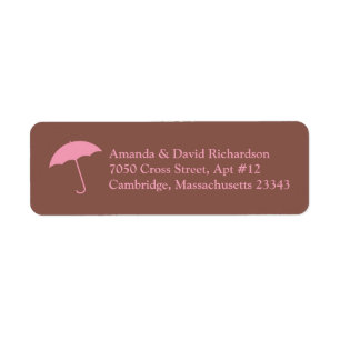 Étiquettes d'adresse de retour baby shower Umbrell