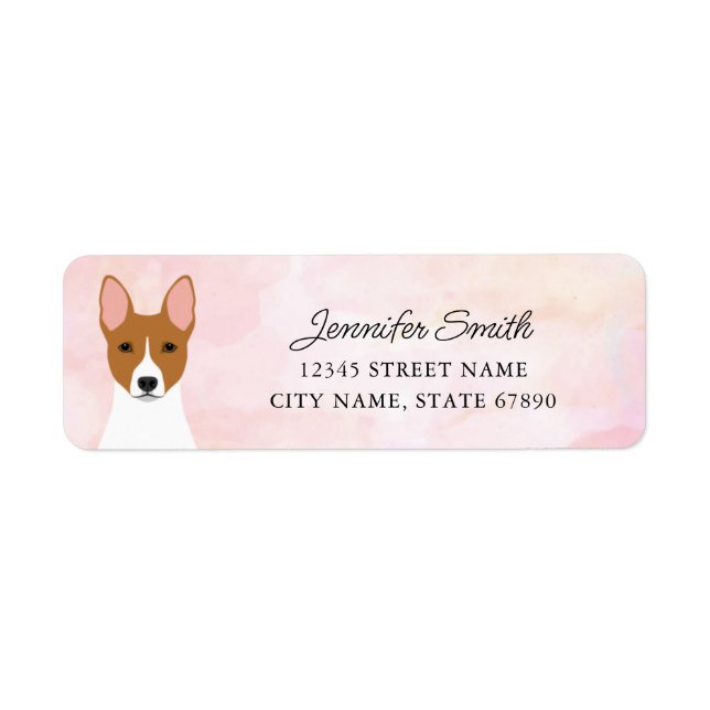 Étiquettes d'adresse de retour Basenji (Devant)