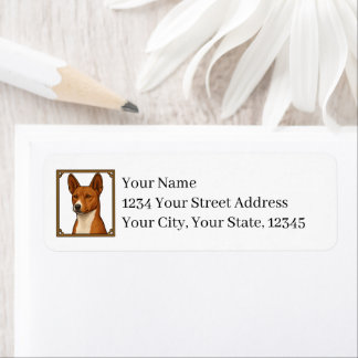 Étiquettes d'adresse de retour Basenji