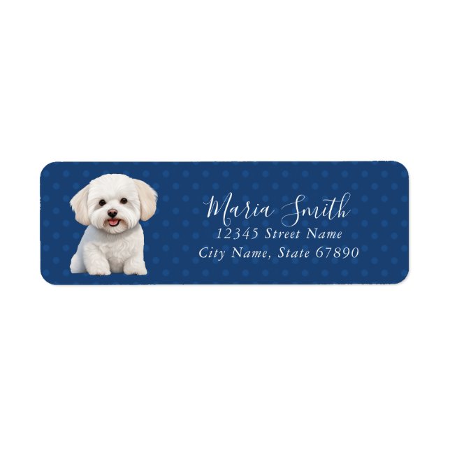 Étiquettes d'adresse de retour Bichon Frise (Devant)