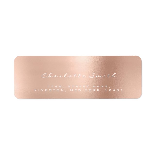 Étiquettes d'adresse de retour blanc rose rose pâl (Devant)
