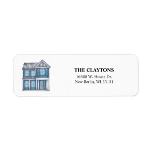 Étiquettes d'adresse de retour Blue Home