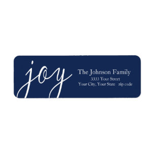 Étiquettes d'adresse de retour Blue Joy