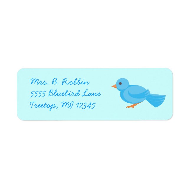 Étiquettes d'adresse de retour Bluebird (Devant)