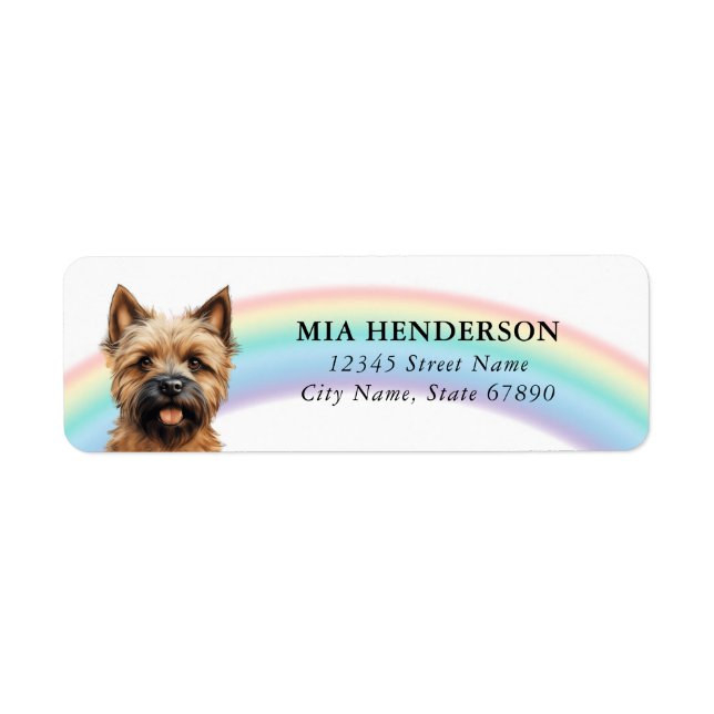Étiquettes d'adresse de retour Cairn Terrier (Devant)