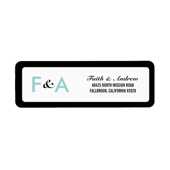 Étiquettes d'adresse de retour classiques modernes (Devant)
