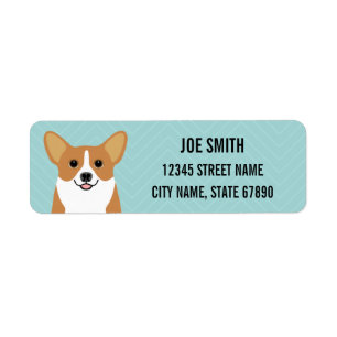 Étiquettes d'adresse de retour Corgi