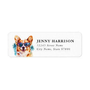 Étiquettes d'adresse de retour Corgi