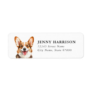 Étiquettes d'adresse de retour Corgi