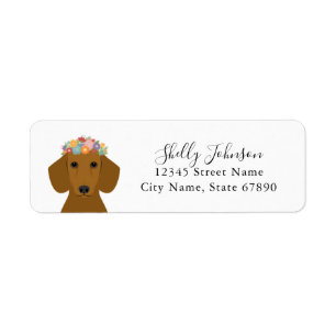 Étiquettes d'adresse de retour Dachshund