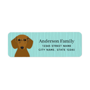 Étiquettes d'adresse de retour Dachshund