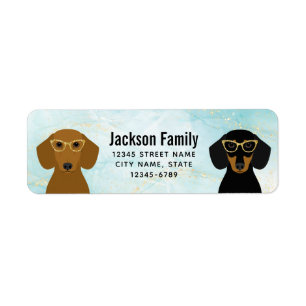 Étiquettes d'adresse de retour Dachshund
