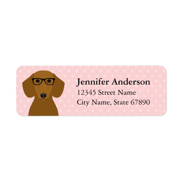Étiquettes d'adresse de retour Dachshund (Devant)