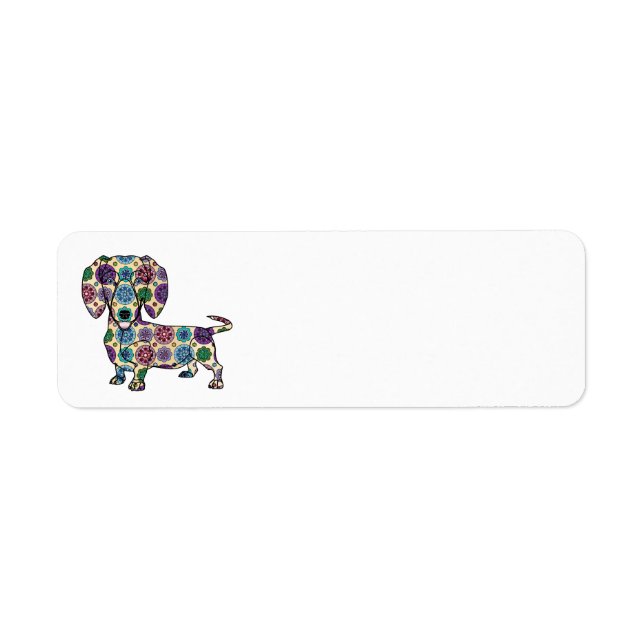 Étiquettes d'adresse de retour Dachshund (Devant)