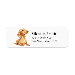 Étiquettes d'adresse de retour Dachshund