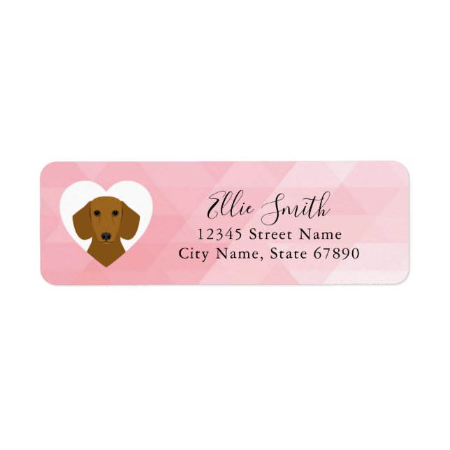 Étiquettes d'adresse de retour Dachshund (Devant)