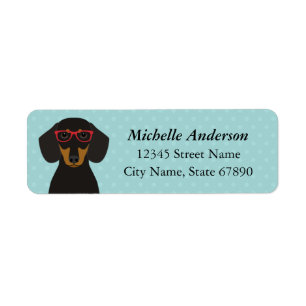 Étiquettes d'adresse de retour Dachshund