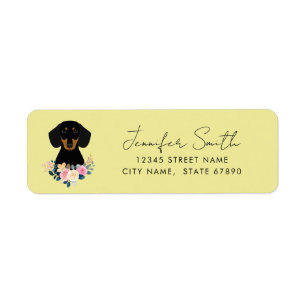 Étiquettes d'adresse de retour Dachshund