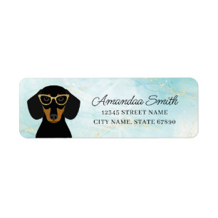 Étiquettes d'adresse de retour Dachshund