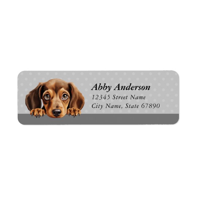Étiquettes d'adresse de retour Dachshund (Devant)