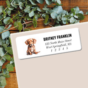 Étiquettes d'adresse de retour Dachshund