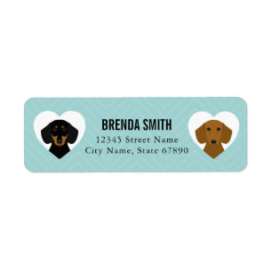 Étiquettes d'adresse de retour Dachshund