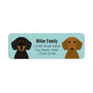 Étiquettes d'adresse de retour Dachshund