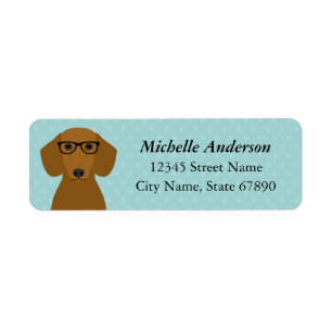 Étiquettes d'adresse de retour Dachshund