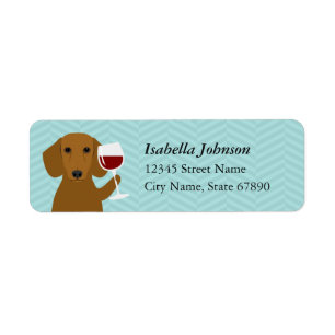 Étiquettes d'adresse de retour Dachshund